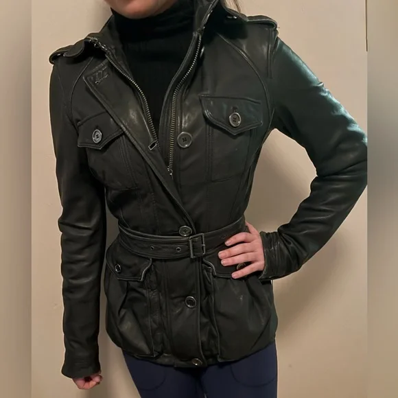 Burberry Jackets Coats Burberry Black Leather Coat Poshmark